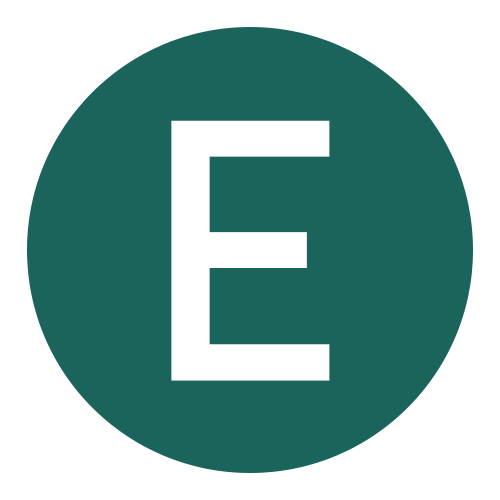 Icon letter E